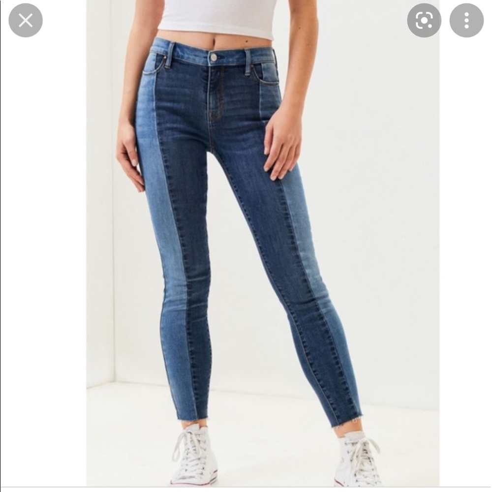 Pacsun two tone skinny jeans